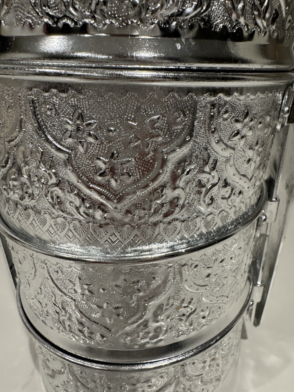 Tiffin Silver Stackable Snack Containers (4 compartments)
