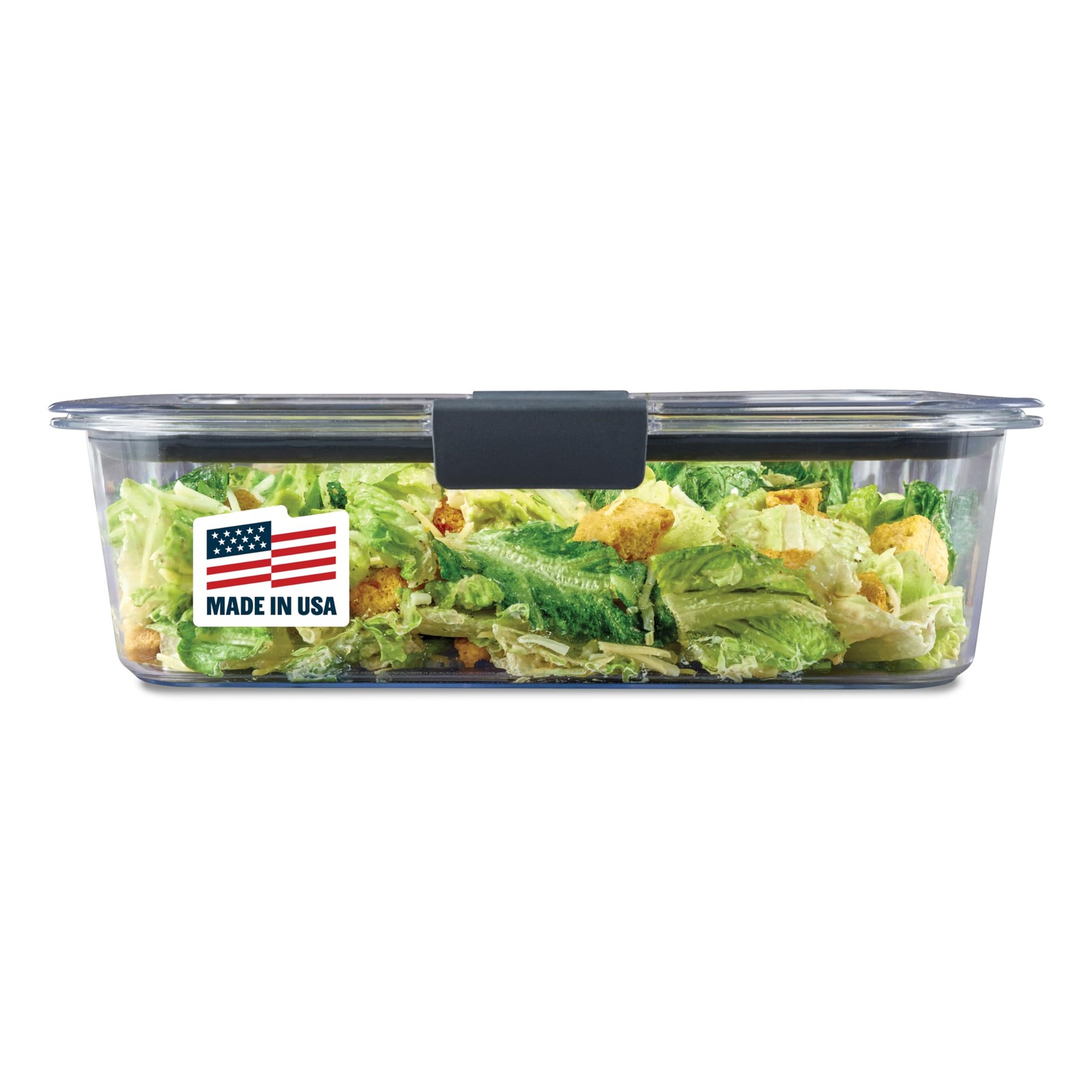 Rubbermaid Brilliance Large Food Storage Container, 9.6 Cup, cup, Clear
