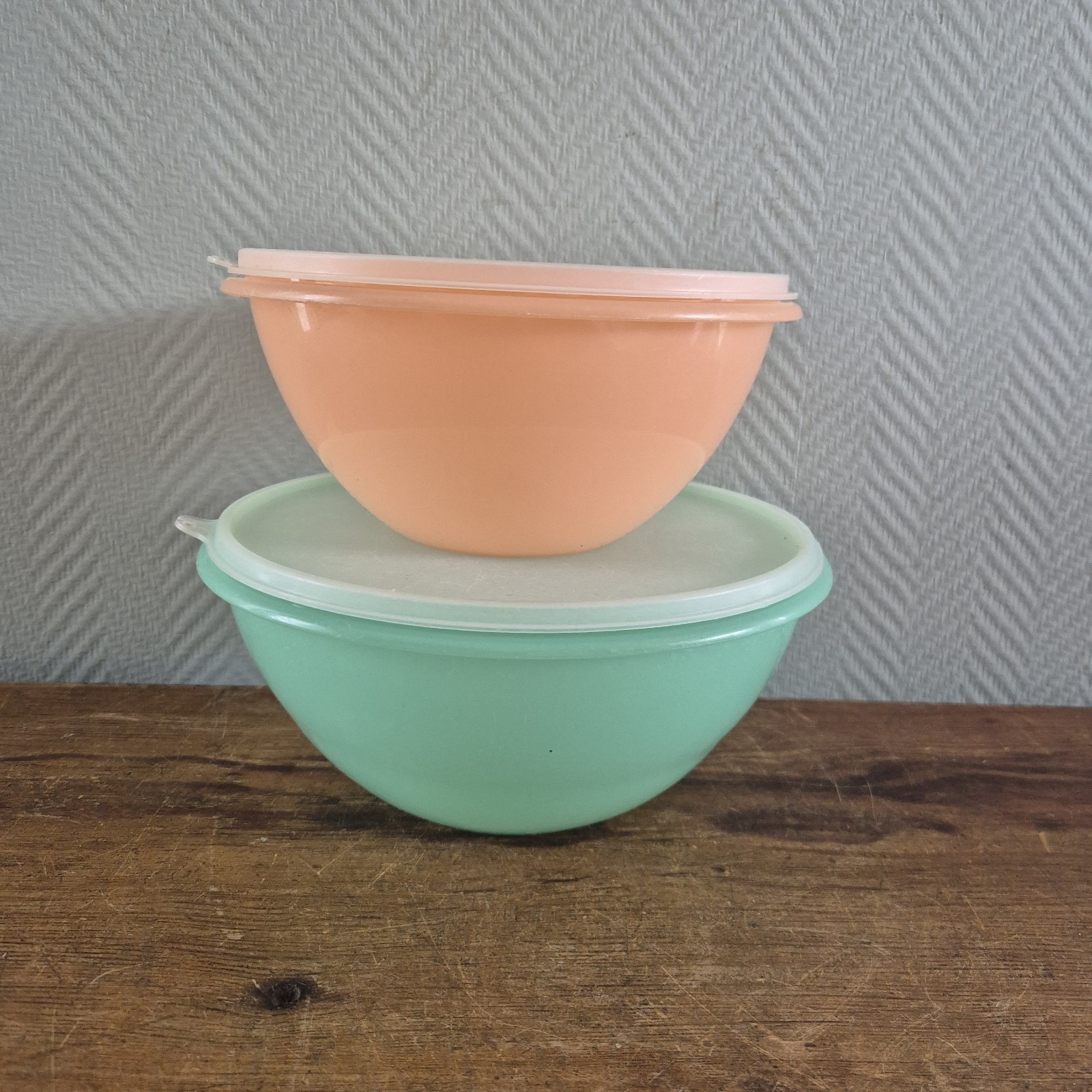 Vintage Tupperware Bowl Set, Pastel Trays Bowls