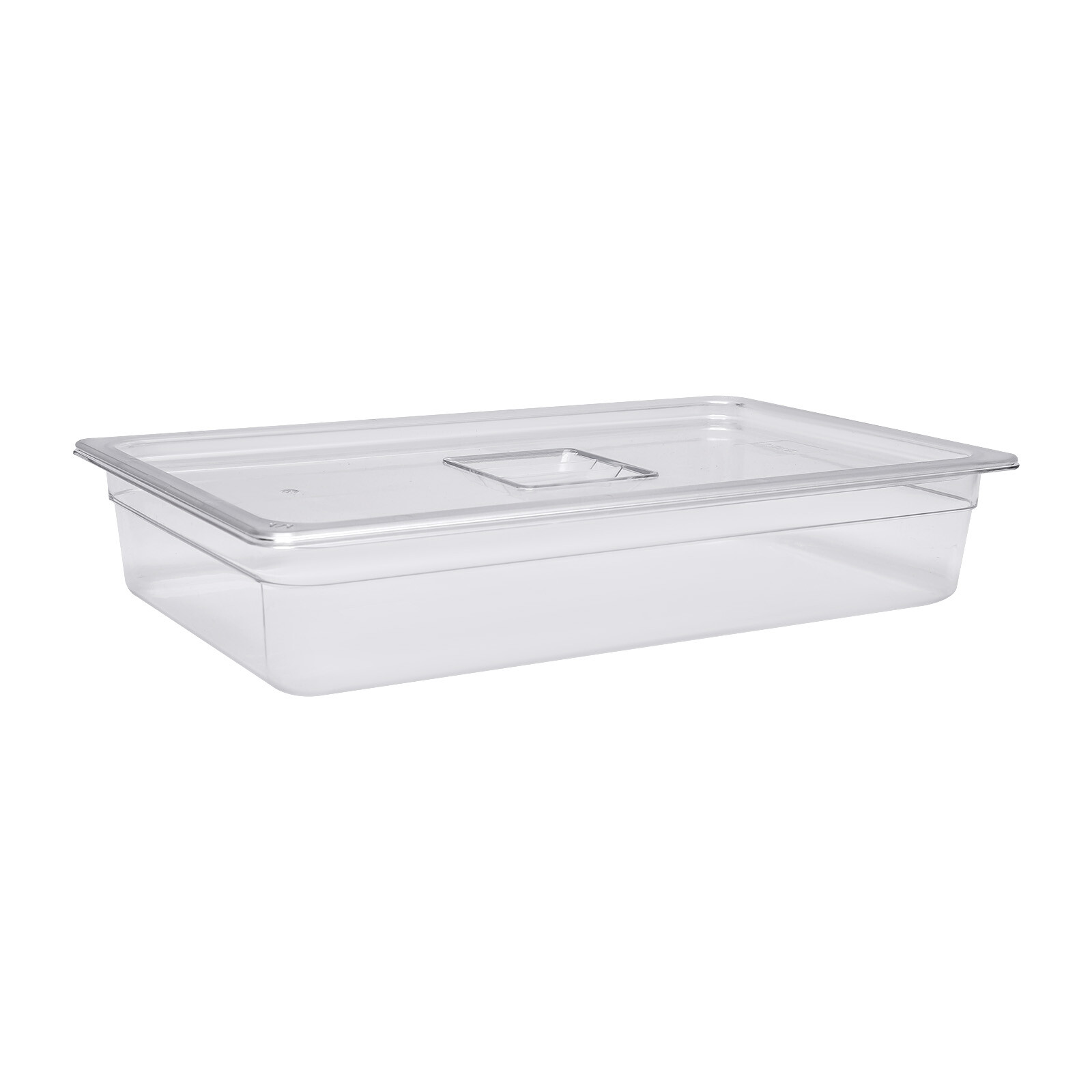 6 Pack Food Pans with Lids, 4” Deep, Polycarbonate, Clear