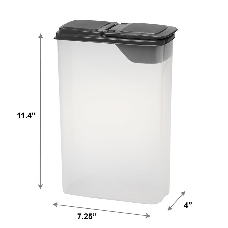 Cereal Dispenser Clear Plastic Storage Container Snacks Bird Seed Pet Food New