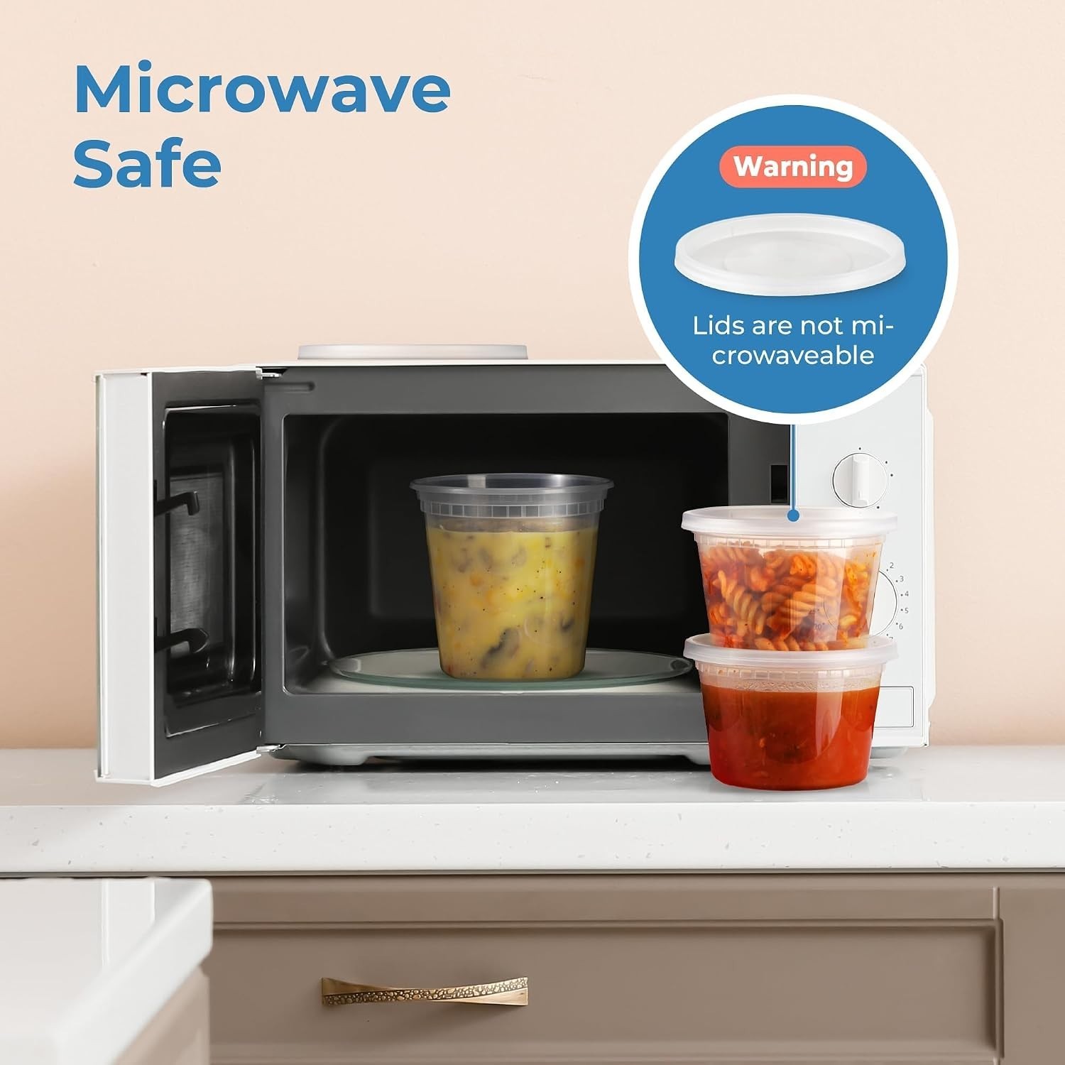 24 Pack 32 oz Leakproof Deli Containers with Lids
