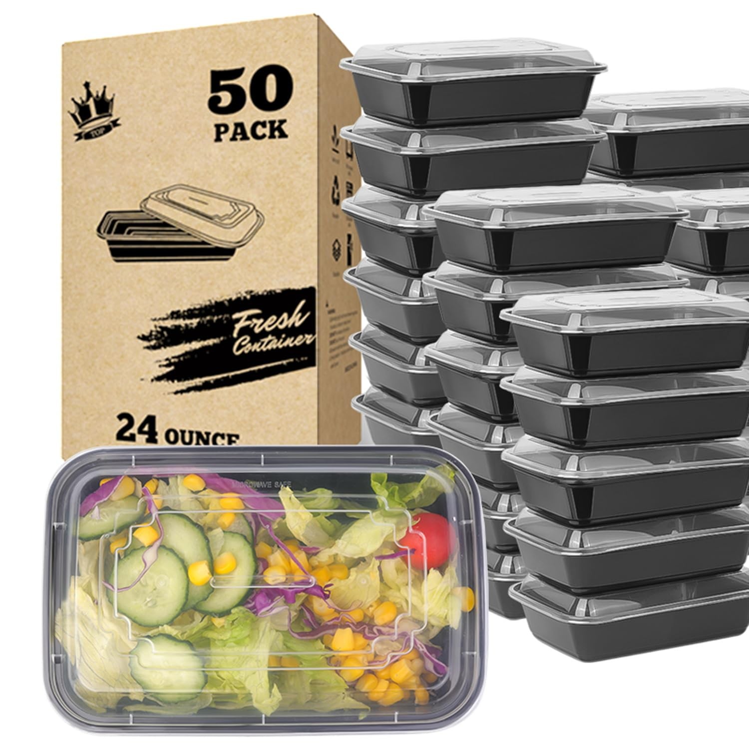 Meal Prep Containers With Lids, to Go Food Containers BPA , Stackable, Leak R…