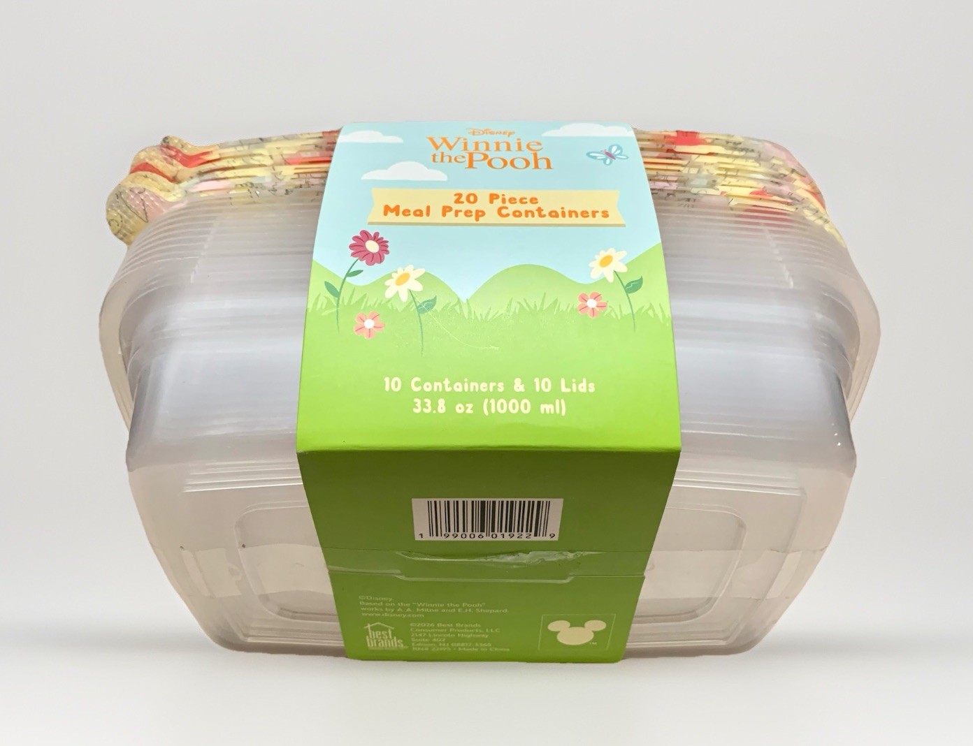NEW Disney Winnie the Pooh / Butterflies 20pc Clear Meal Prep Storage Containers