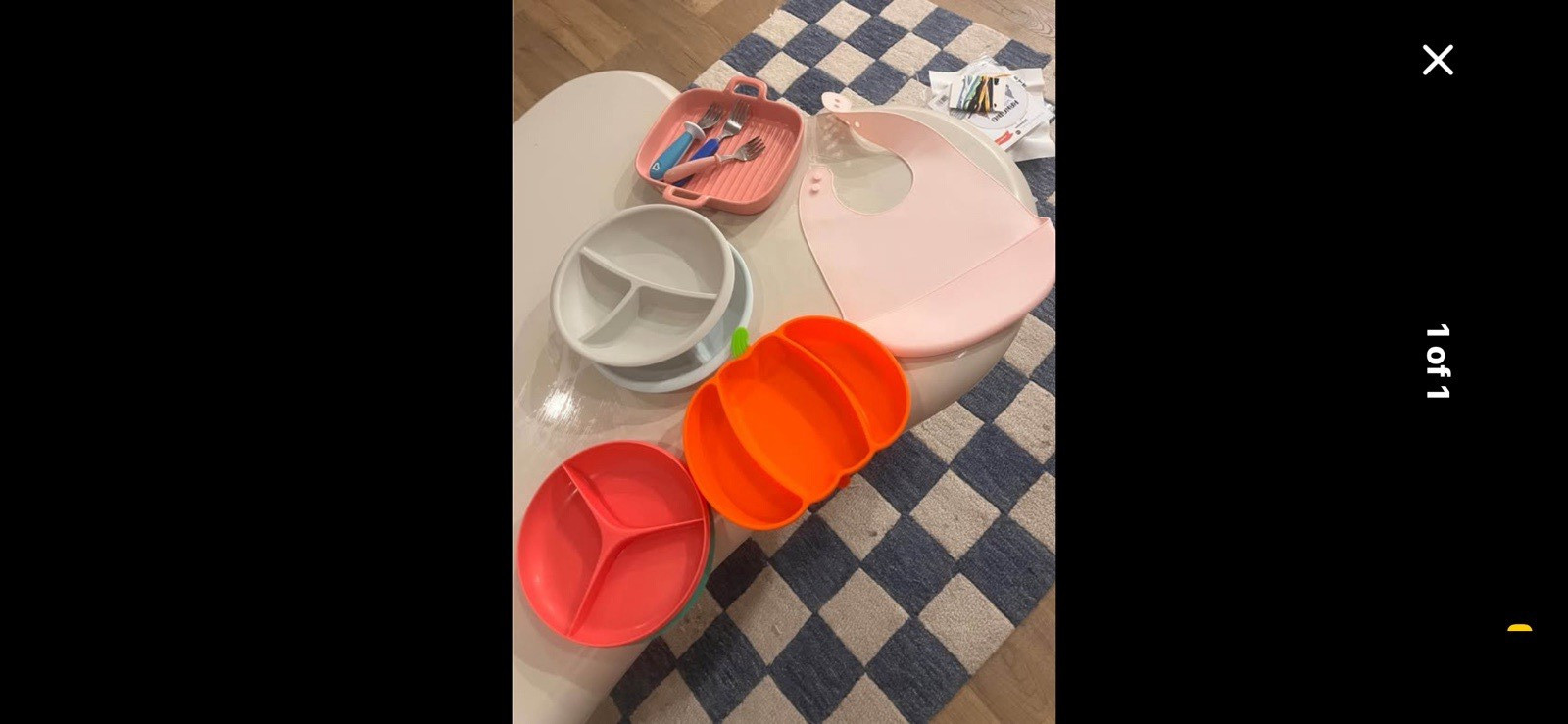 Multicolor Plastic Baby Bowl Set w/ Snap Lids, Round 4 oz, 8pc Reusable