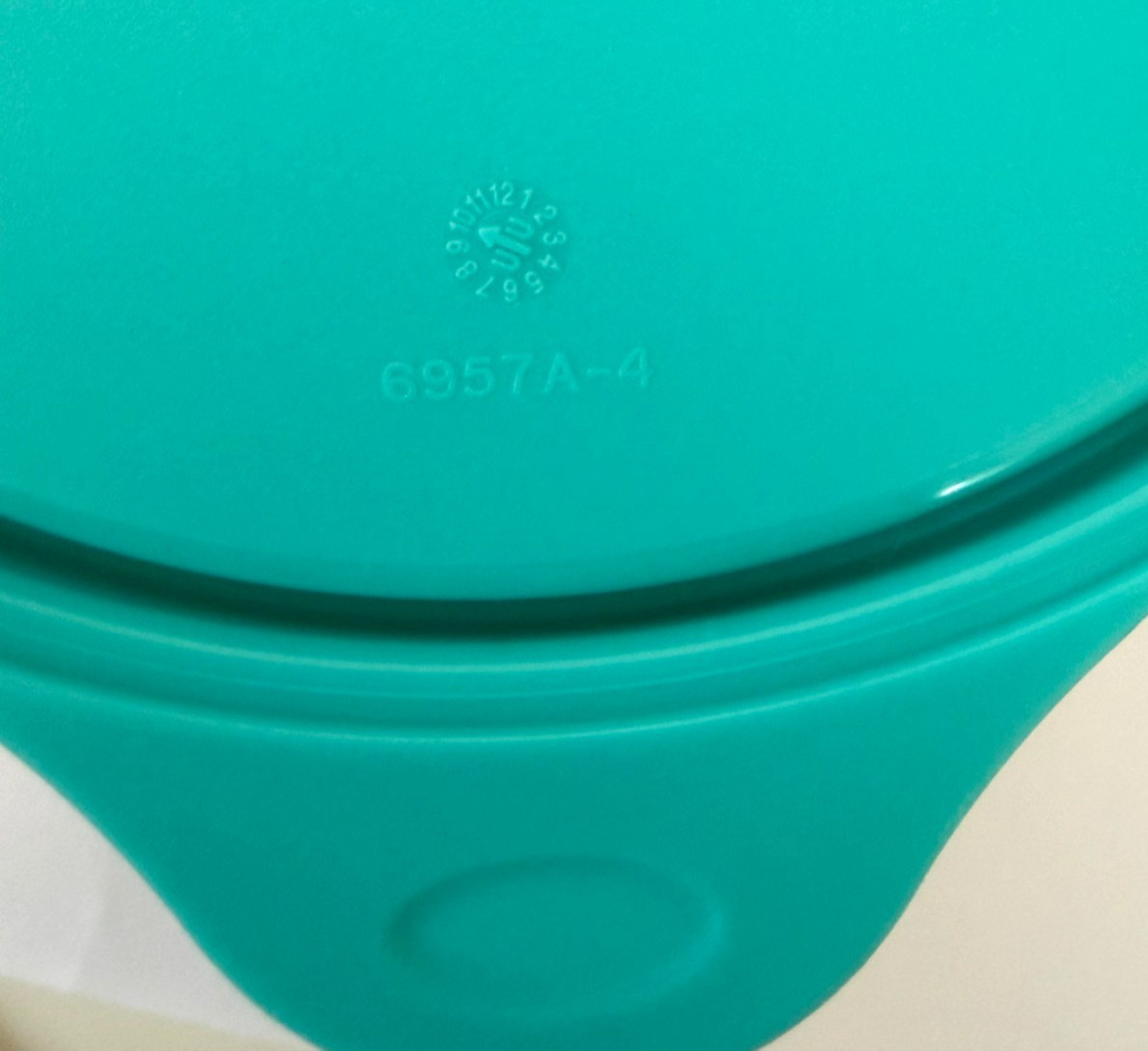 NEW Tupperware Replacement Lid/Seal 6957A-4 – Teal – Fits Hamburger Keeper