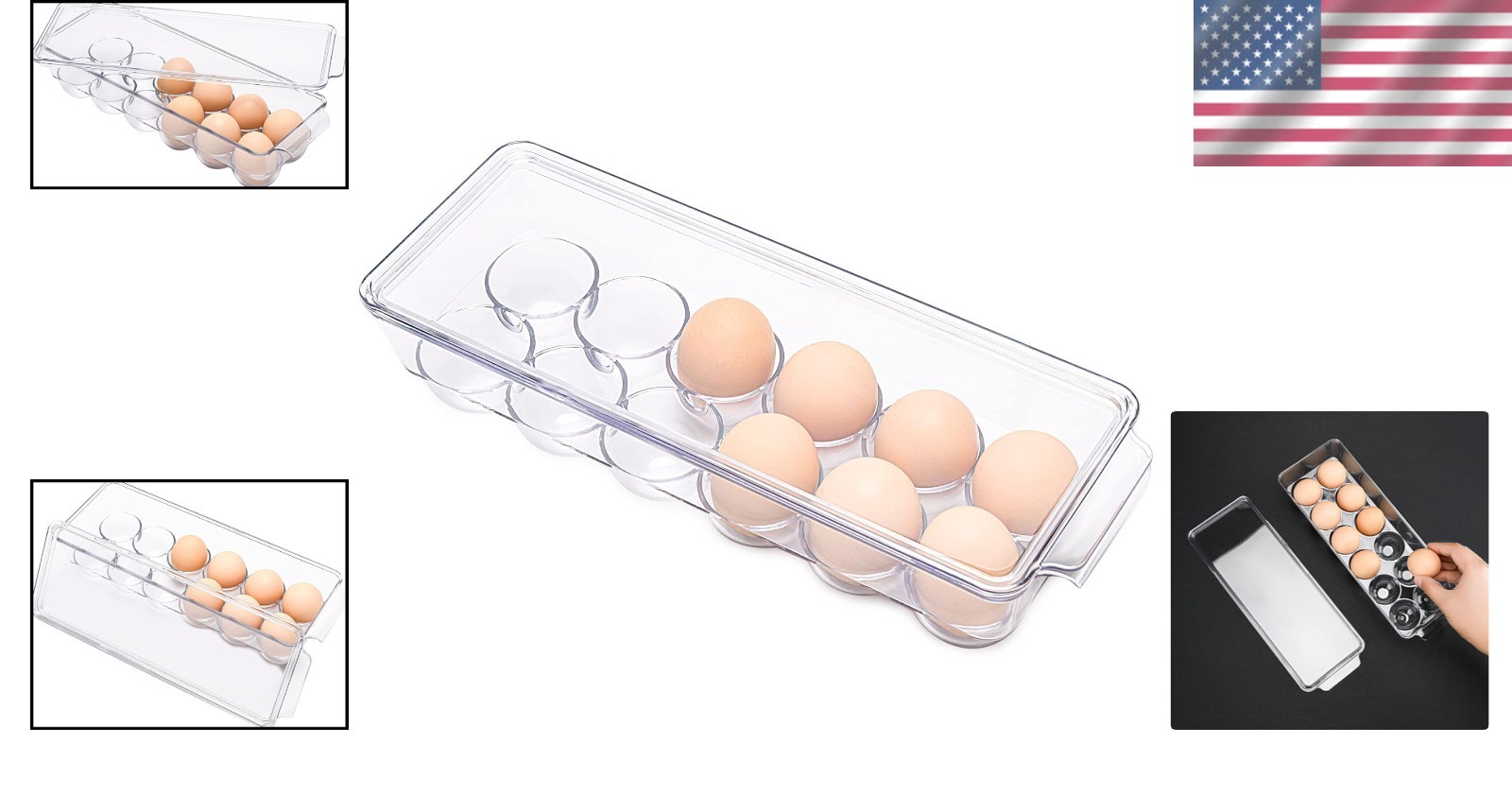 Transparent 12 Egg Storage Container – Perfect for Keeping Your Fridge Neat