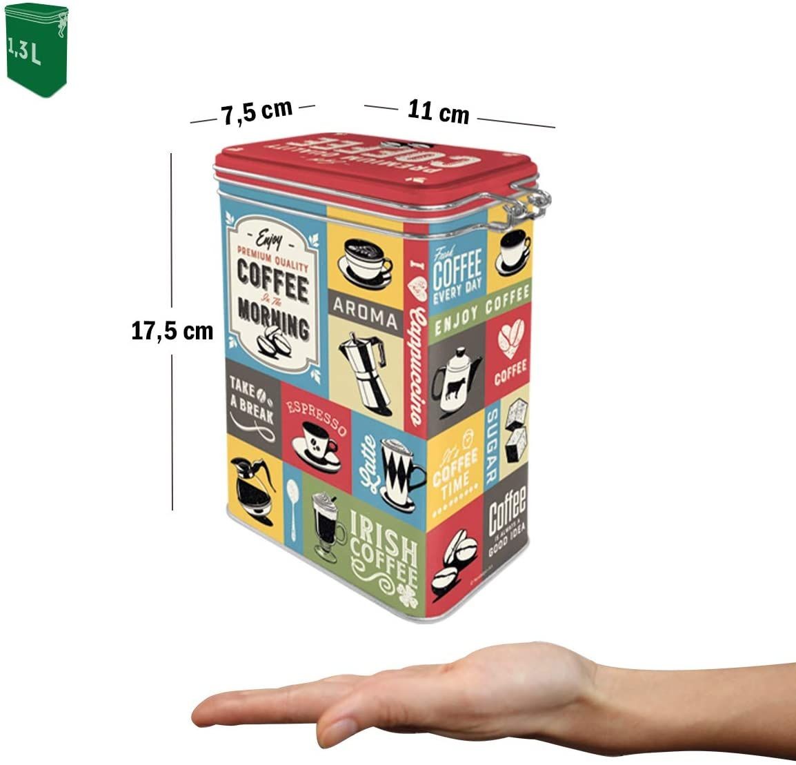 Nostalgic-Art – Metal Food Coffee Storage Tin Container Box – Coffee Collage