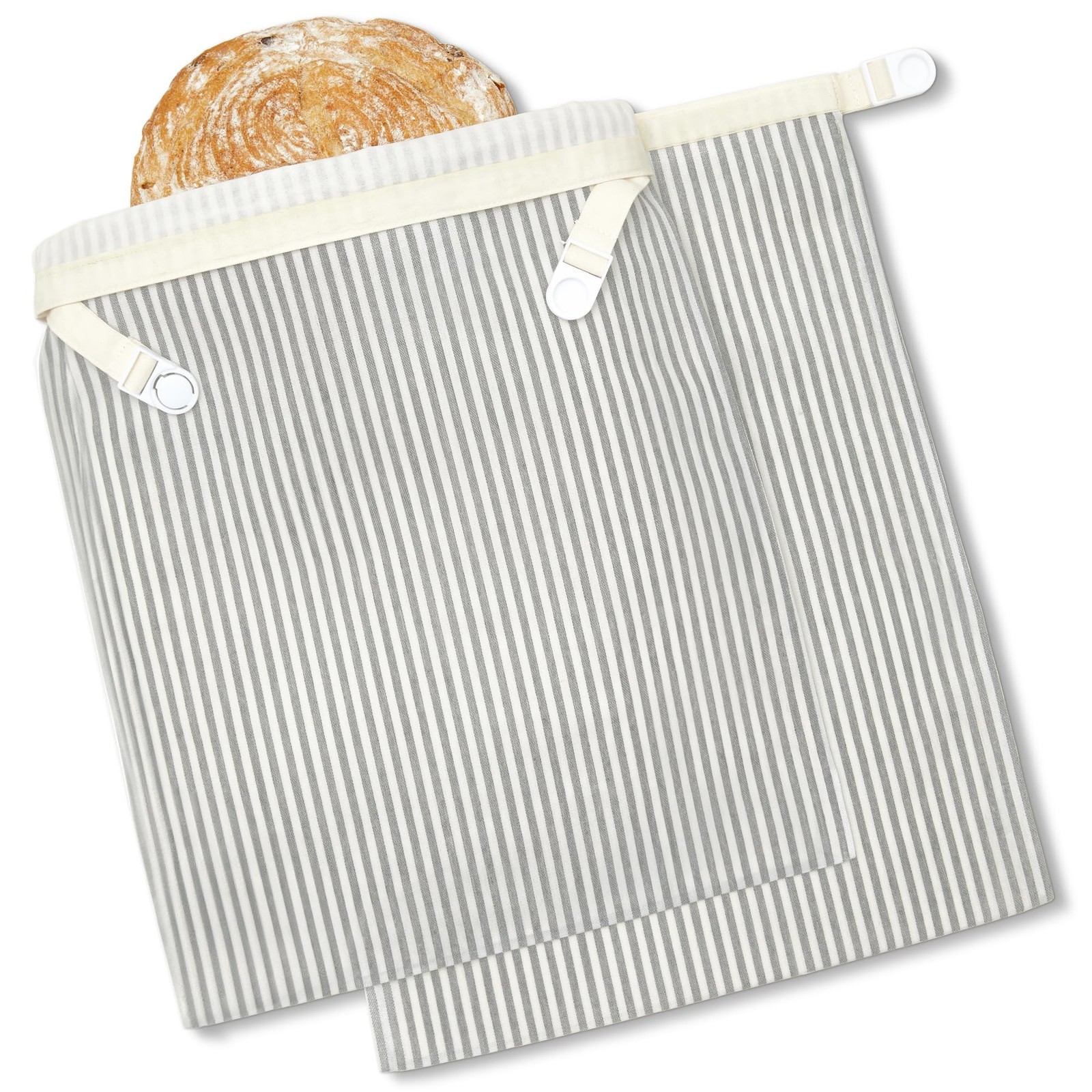 BRONYPRO Reusable Beeswax Linen Bread Bags – 2-Pack for Homemade Sourdough