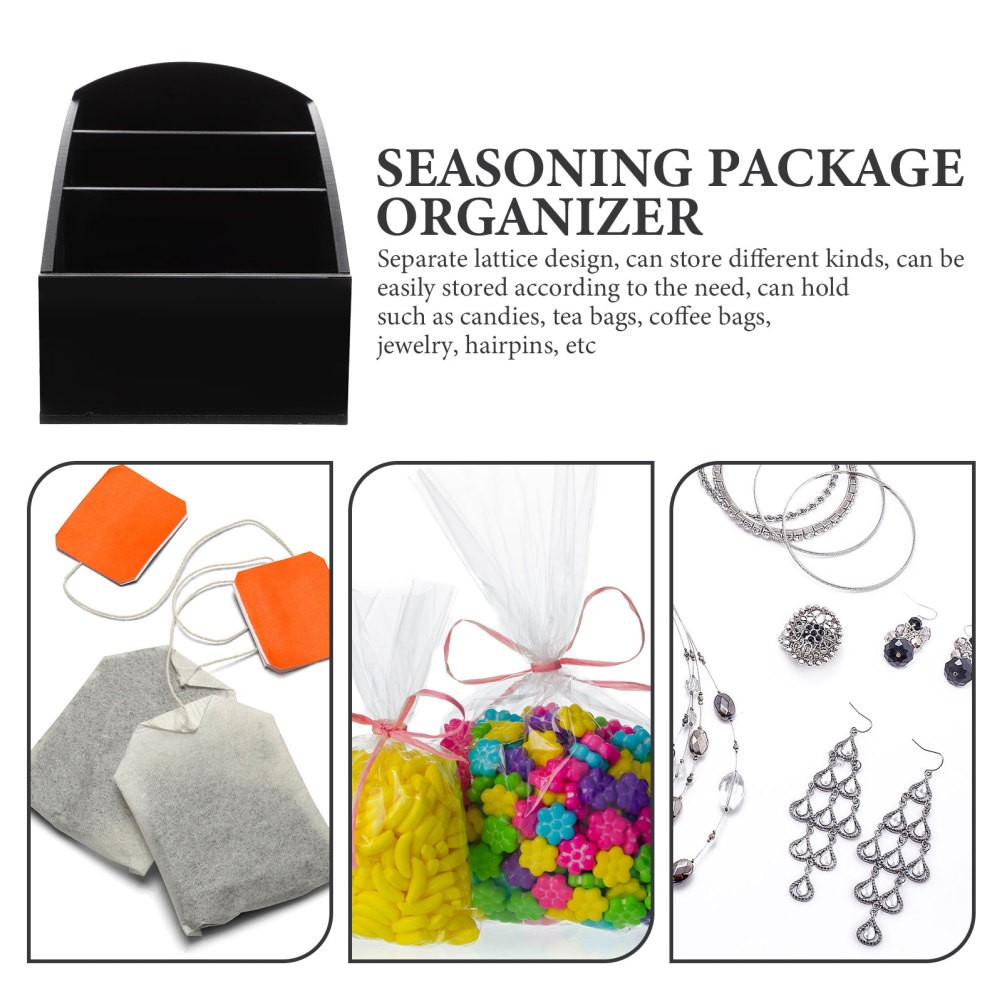 2Pcs Tea Bag Organizer Acrylic Sugar Bag Holder Coffee Bar Organizer