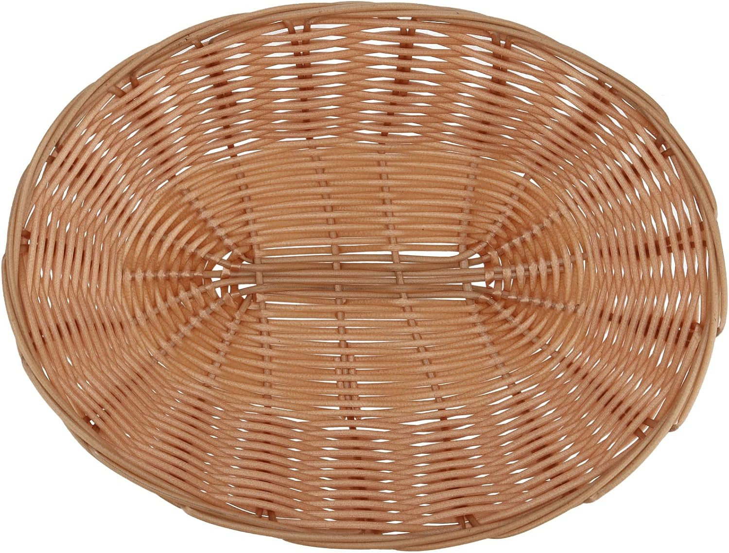 20 Pack 9 x 6 x 2.6 Inch Oval Woven Bread Basket Bulk, Small Fruits Gifts Basket