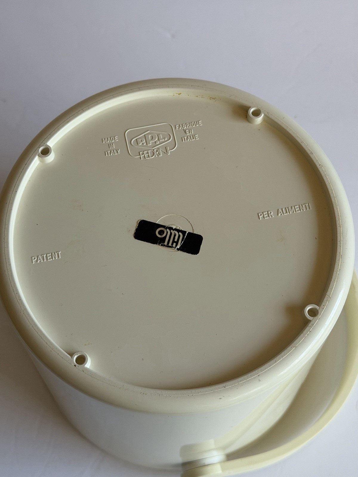 Vintage Pedrini Italy Cream Plastic Ice Bucket – Mid-Century Modern Barware EXC