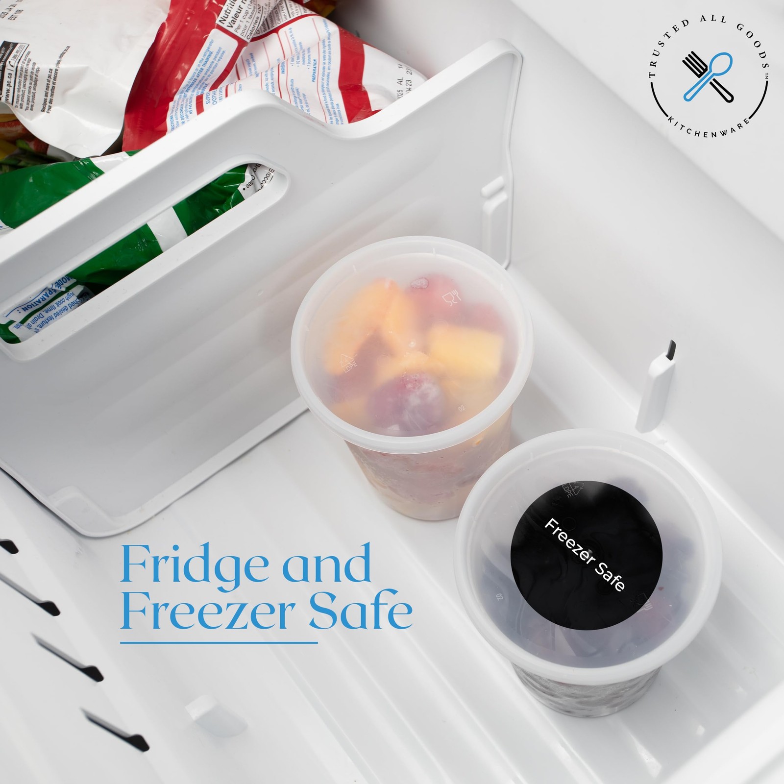 [50 Sets] 32 oz Deli Containers with Lids & (2) Label Sheets – Leakproof BPA-…