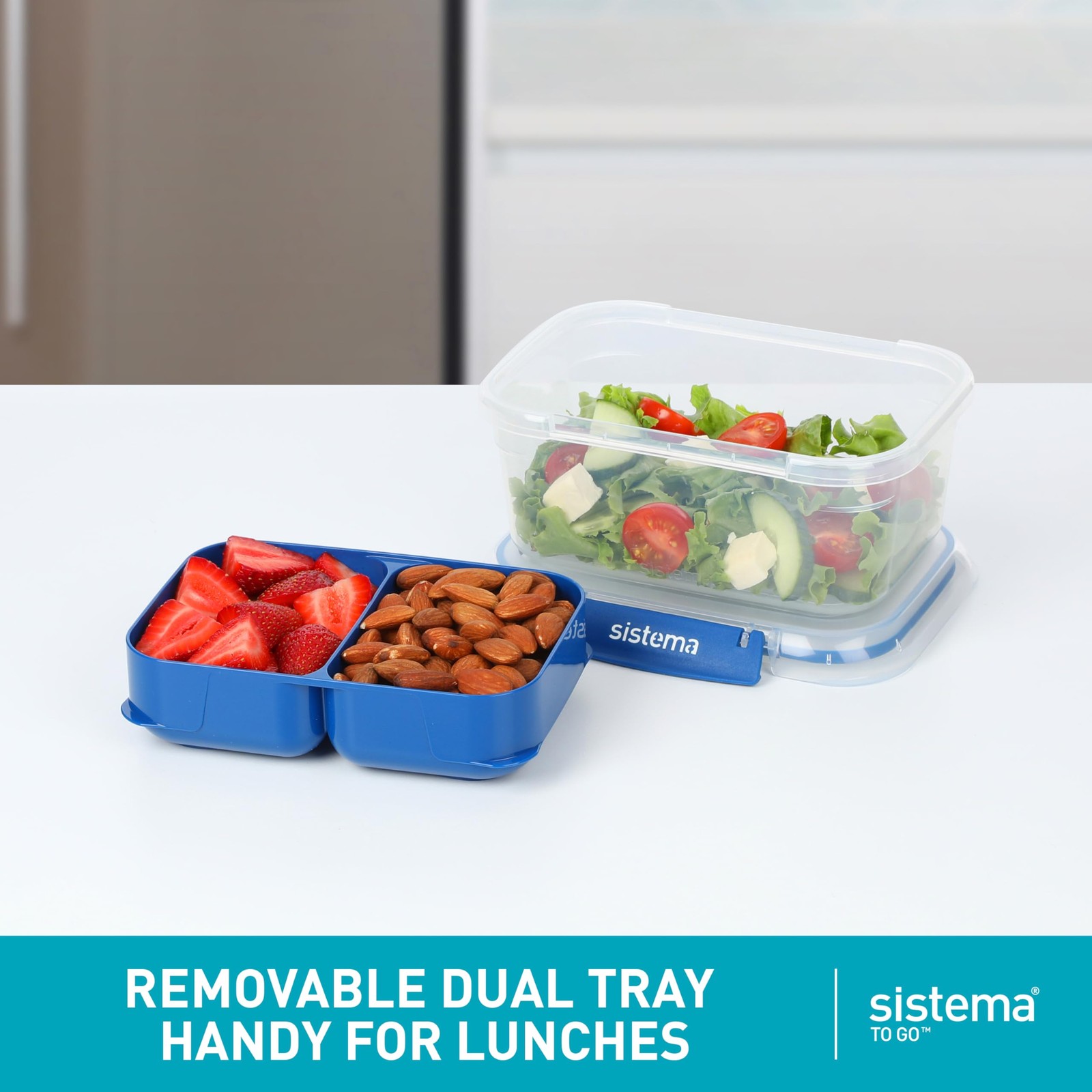 Sistema TO GO Stax Leakproof Food Storage Containers | 1 L | Airtight & Stack…