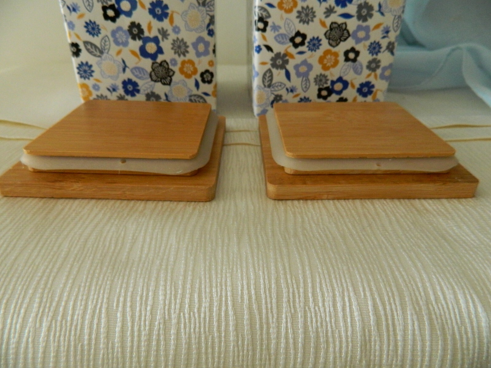 MARIE CLAIRE Paris Porcelain Containers & Bamboo Lid JARDIN CHAMPETRE Floral