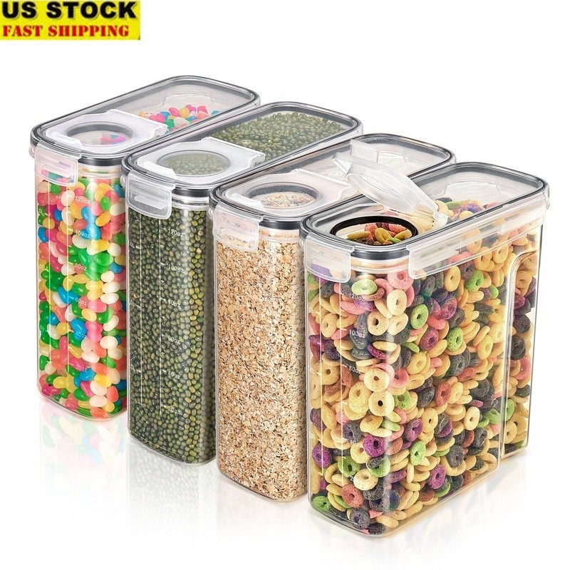 Airtight Food Storage Containers Pantry Organization Dry Goods Dispenser Set New