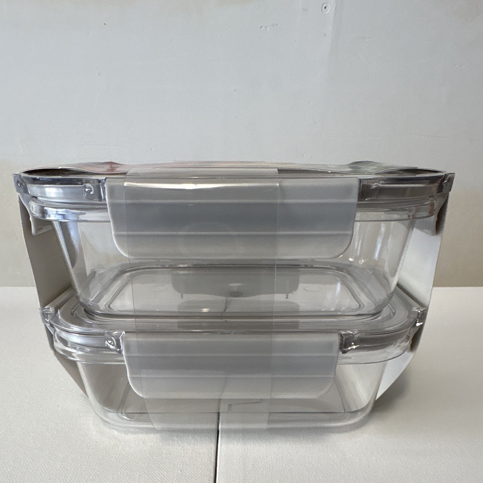 Cook’s Supply Co. 4pc 29 oz Rectangular Plastic Containers Snap Lids Stackable
