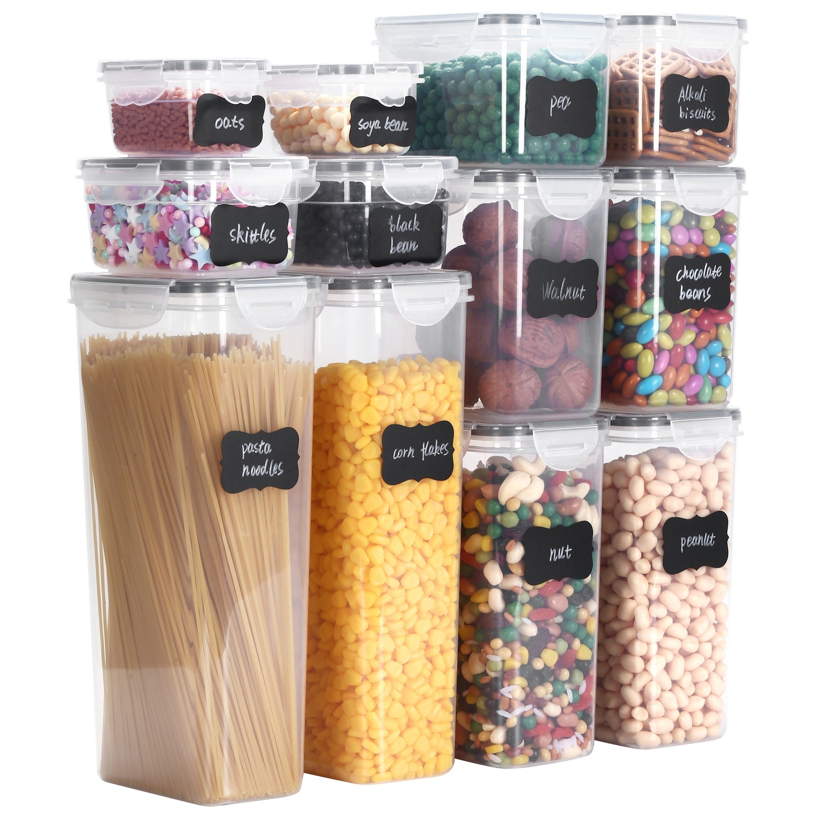 12pcs/set Food Storage Containers With Lids – Plastic Kitchen box For Pantry