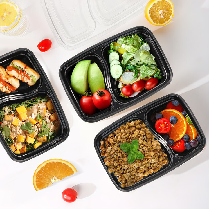 20-Piece Lightweight Durable Reusable BPA-Free 2-Compartment Meal Prep Container