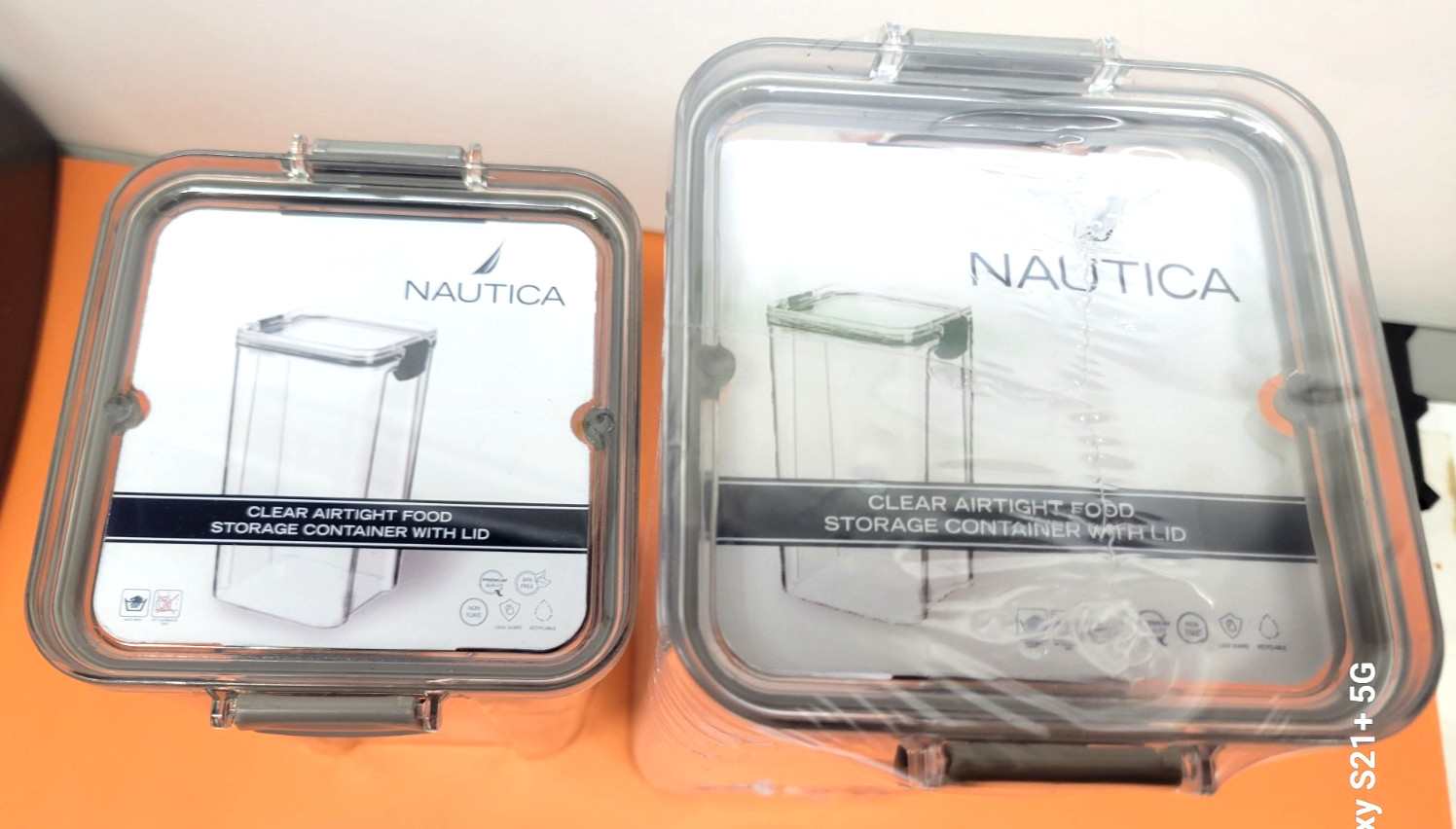 2 PIECE NAUTICA NON-TOXIC AIR-TIGHT FOOD STORAGE CONTAINERS NEW