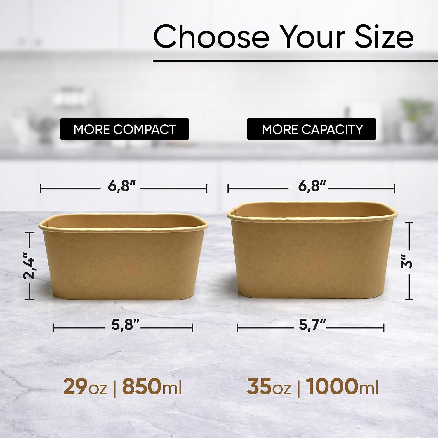 50 Pack 29Oz Disposable Meal Prep Containers W/ Lids Microwave & Freezer Safe