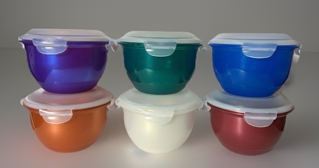 LocknLock Set of 6 Multicolor 44oz Bowl Storage Container Set With Lids