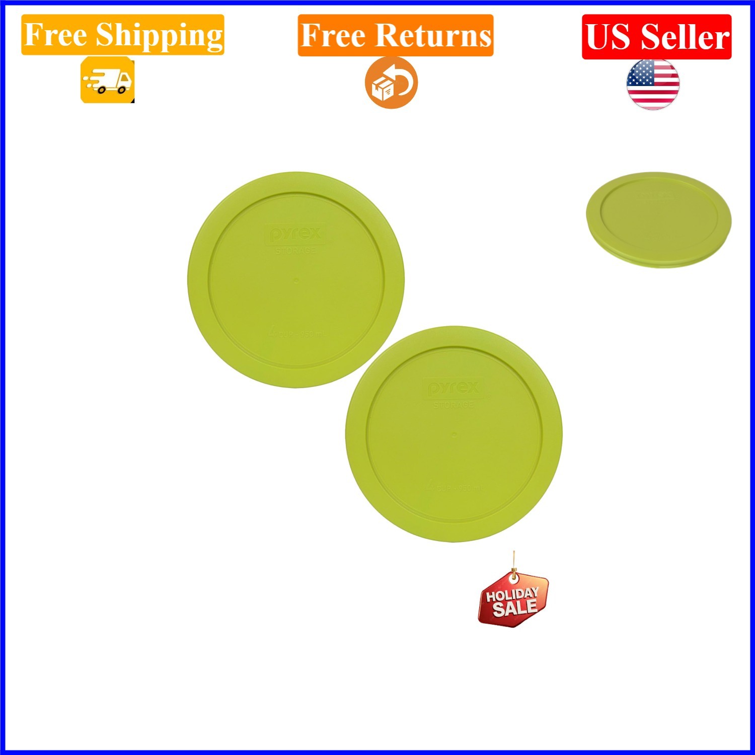 7201-PC Edamame Green 4-Cup Food Storage Lids, 2-Pack, Microwave & Dishwasher…