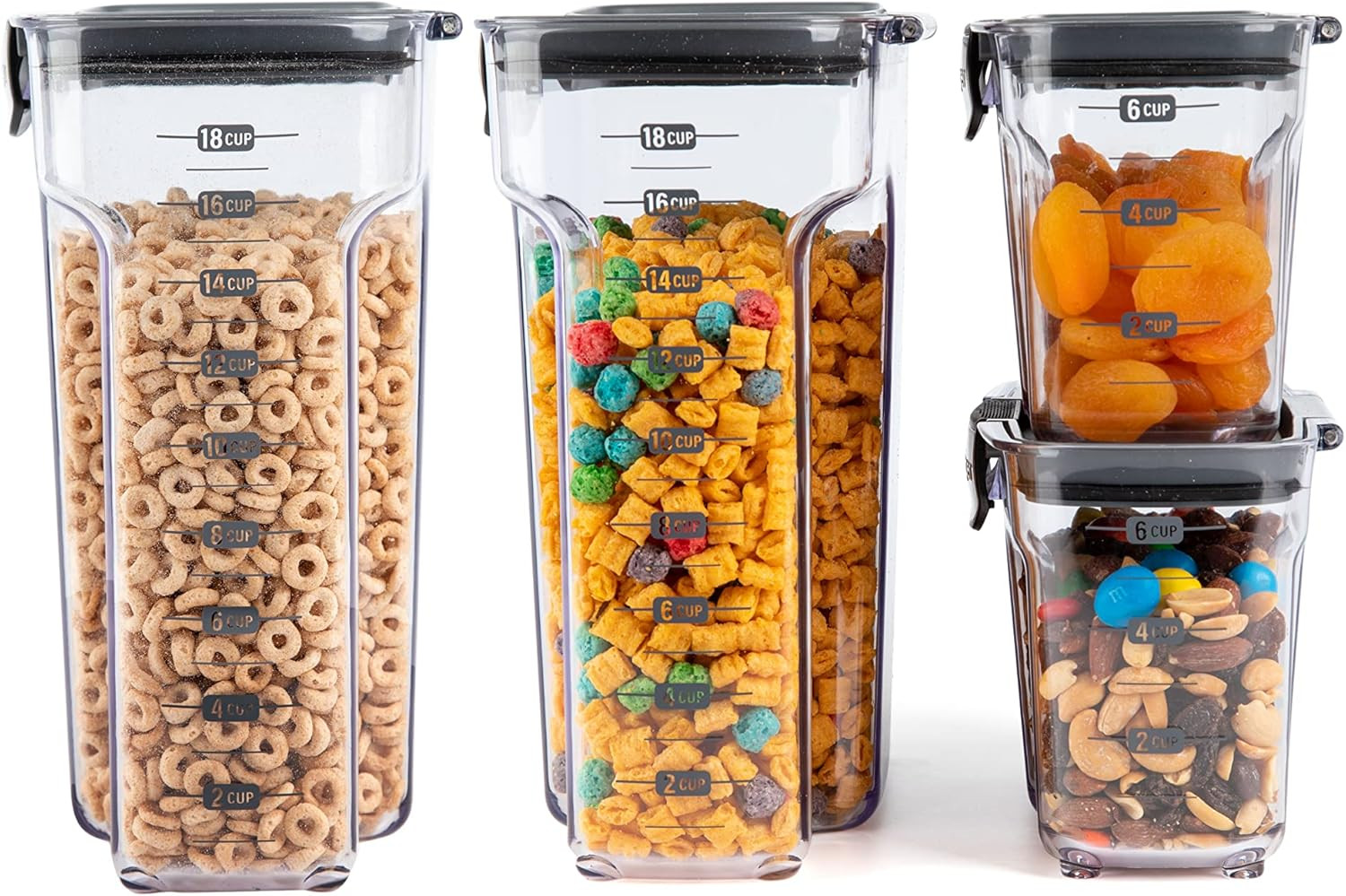 Airtight 4-Piece Modular Pantry Storage Set for Cereal & Snacks