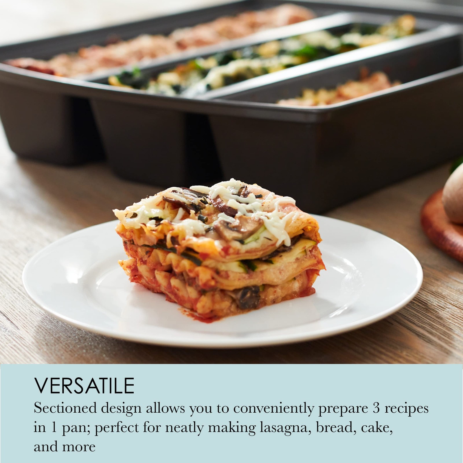 Chicago Metallic Professional Lasagna Trio Pan, 12 by 16 3″, Silver