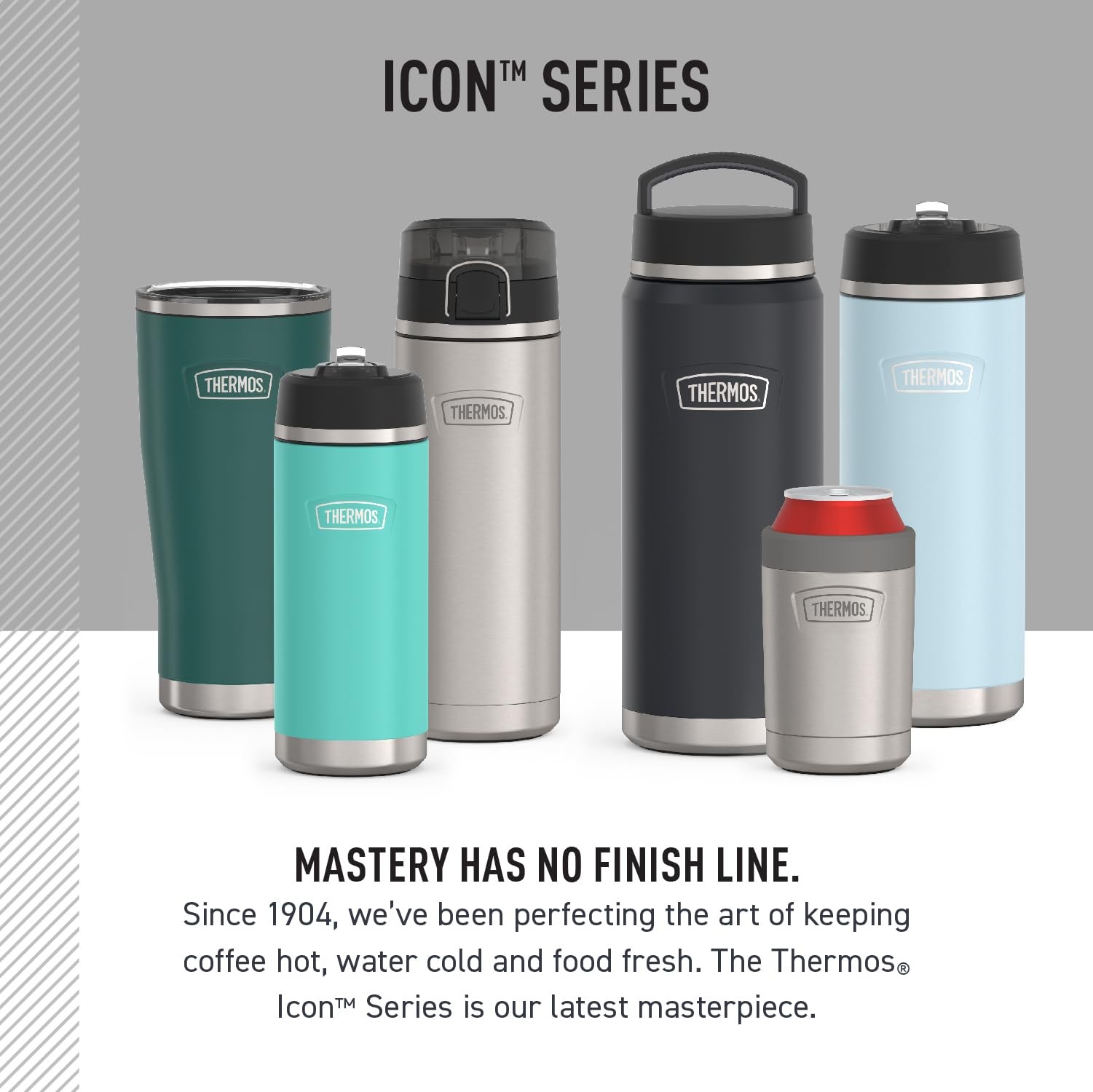 Thermos Icon Series Stainless Steel Dual Temperature Beverage Bottle 40 Oz