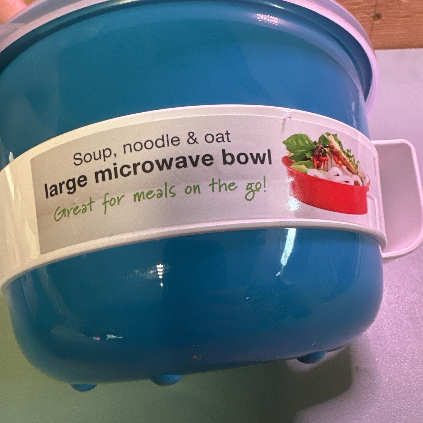Décor Microsafe Large Microwave Bowl 1.15L BLUE Food Storage Container BPA Free