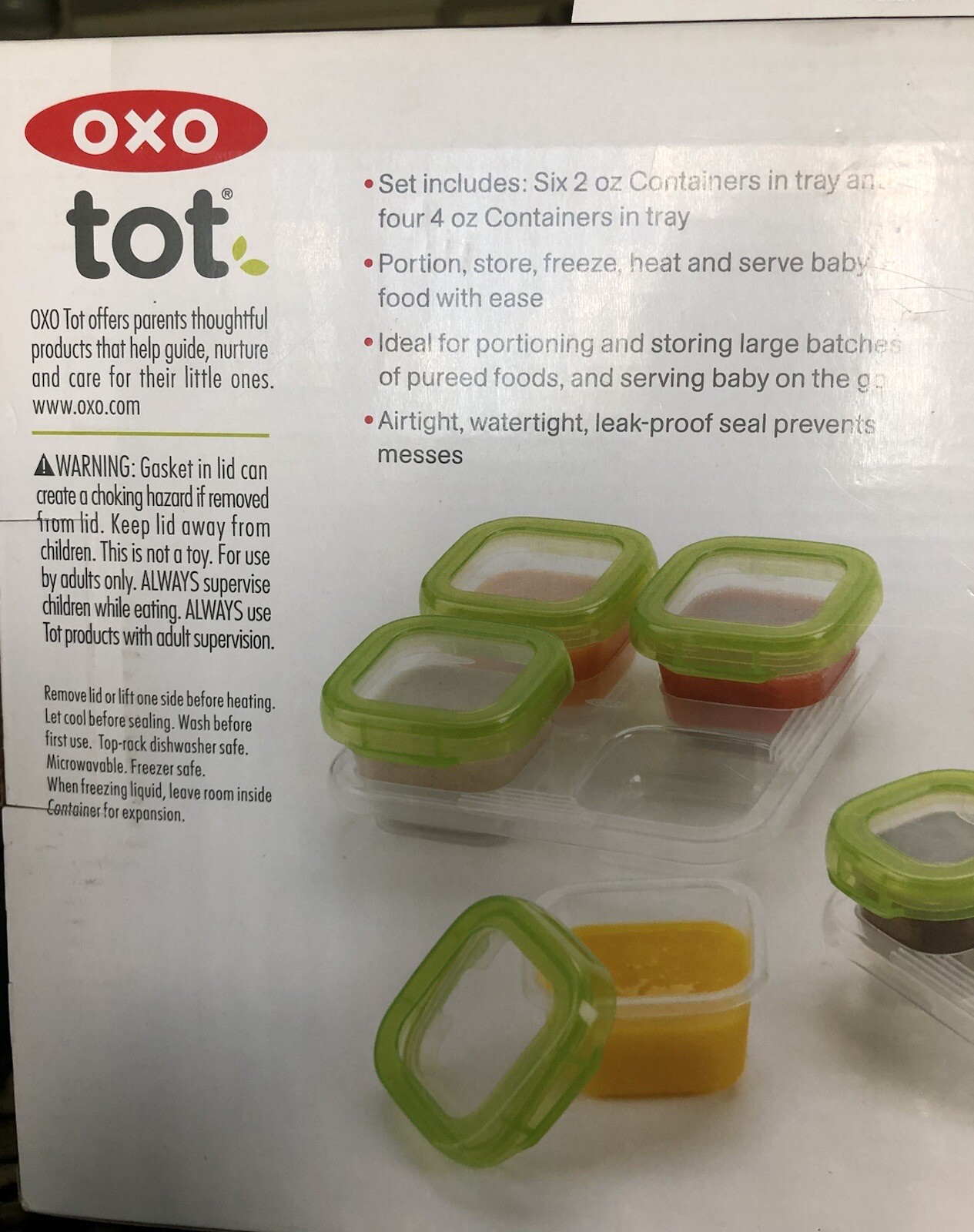 NEW OXO TOT 12 Piece Baby Blocks Freezer Storage Container Set w/ Trays NIB