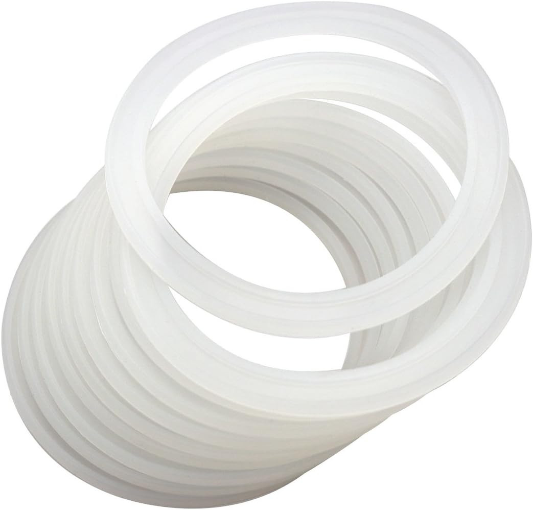10 Pack Wide Mouth Platinum Silicone Sealing Rings Gaskets for Leak Proof Mason