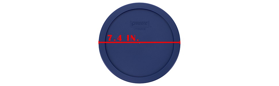 7402-PC Blue Plastic Cover for 6 & 7 Cup Round Dishes – Made in | BPA-Plastic |
