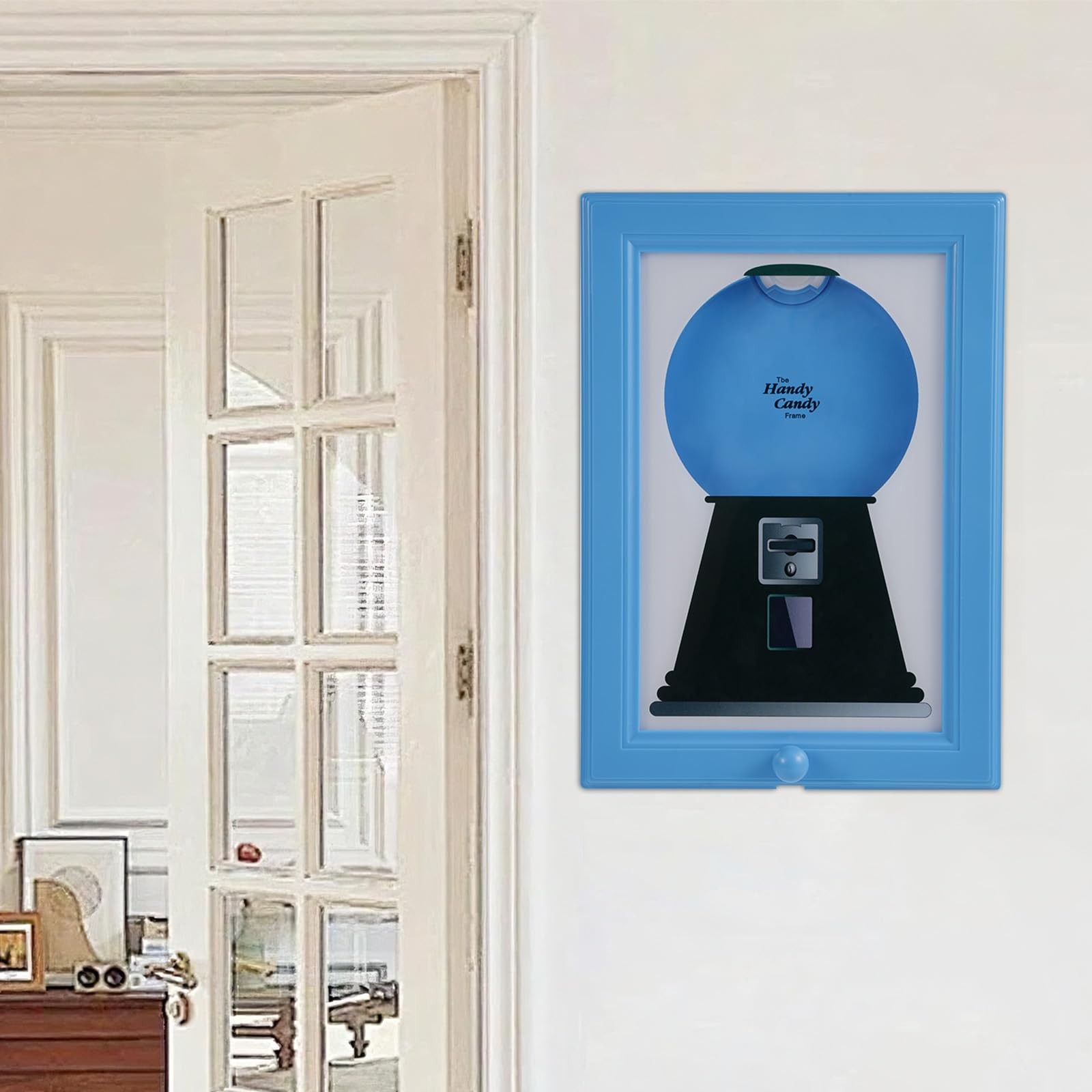 Candy Dispenser Picture Frame, Wall Mount Gumball Machine Creative Handy Cand…