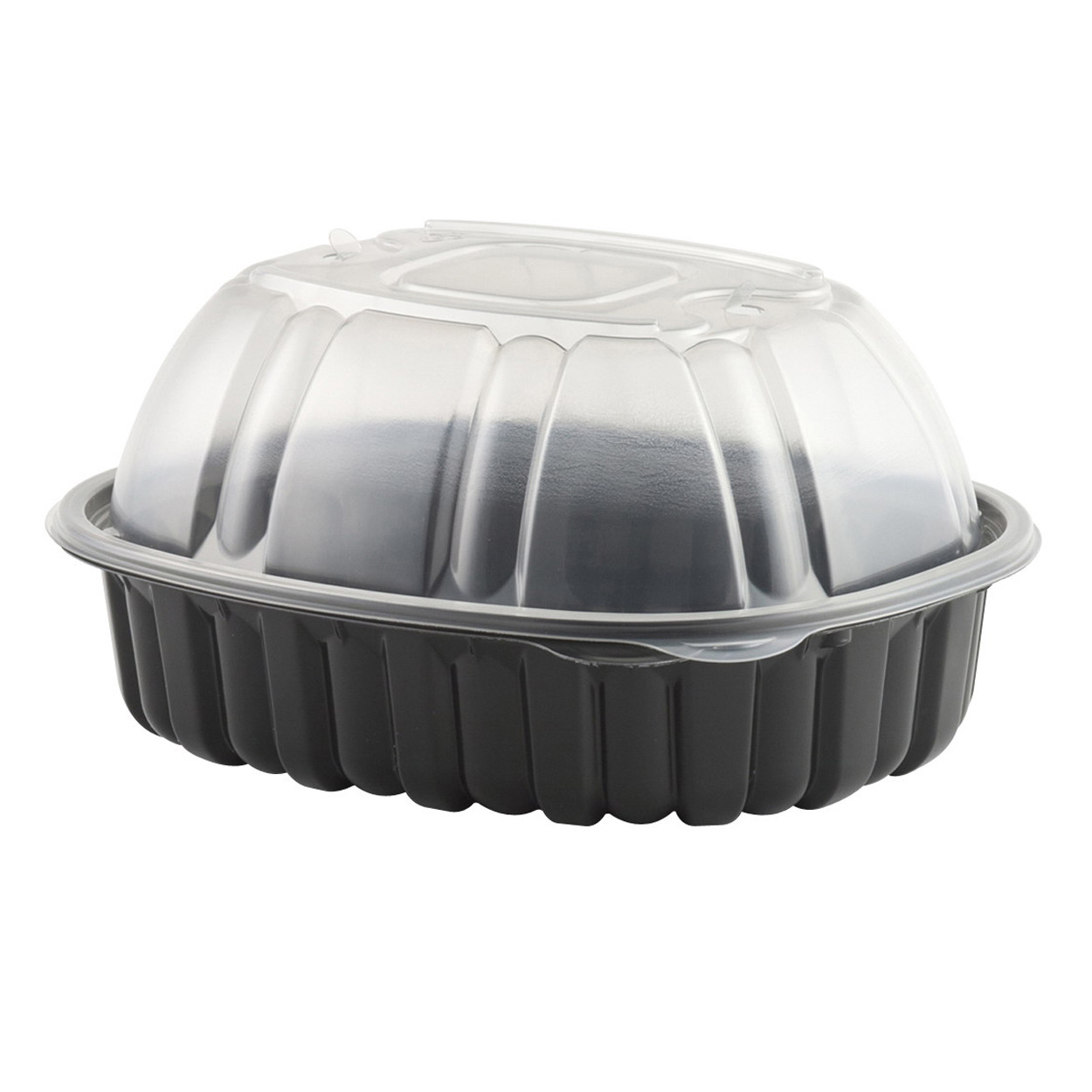 Anchor Packaging Large Vented Chicken Combo Pack Black w/ Clear Lid, 170 of Each