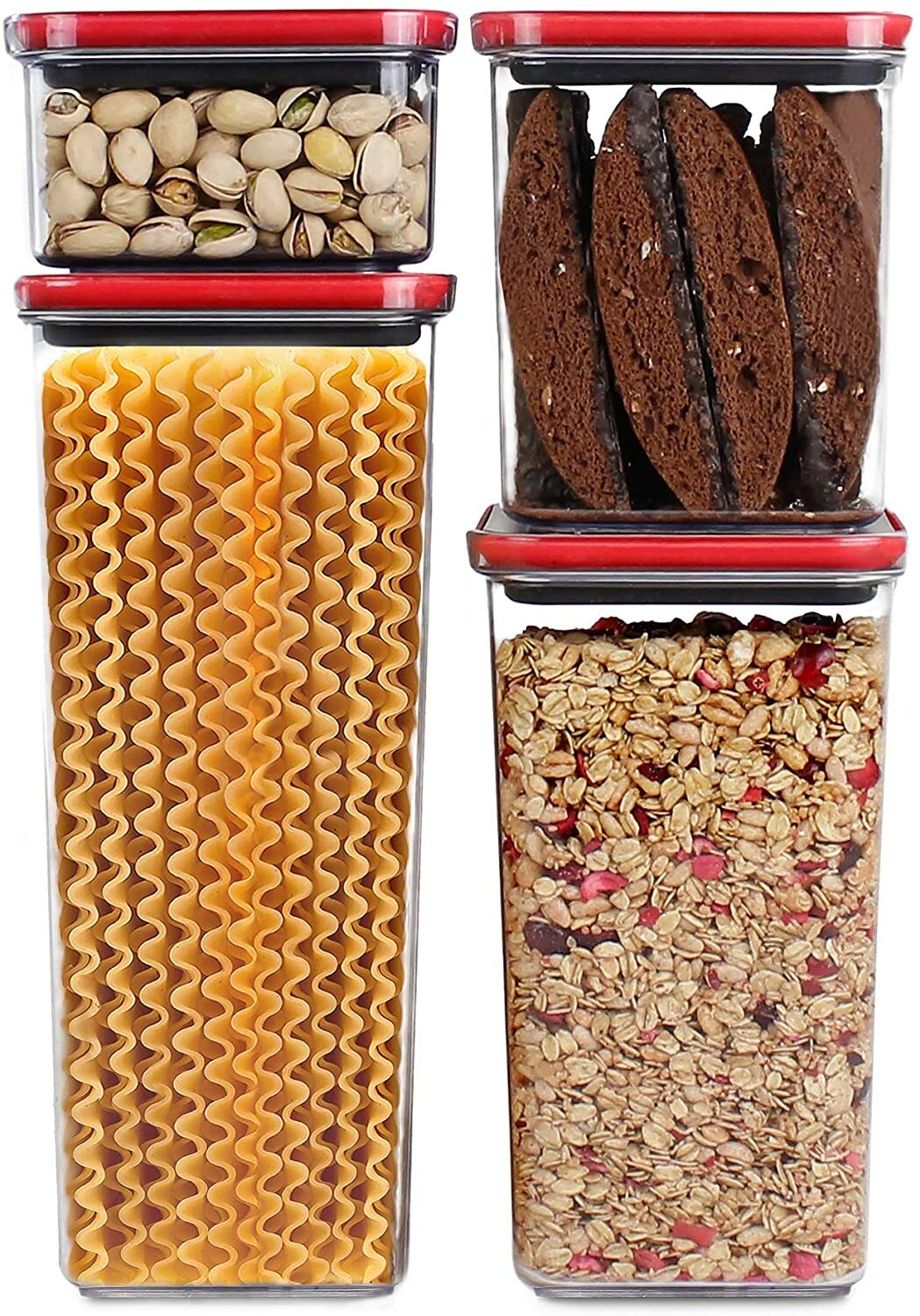 Open Box, 4 Set Neoflam Airtight Pantry Dry Food Storage Container Organizer Set