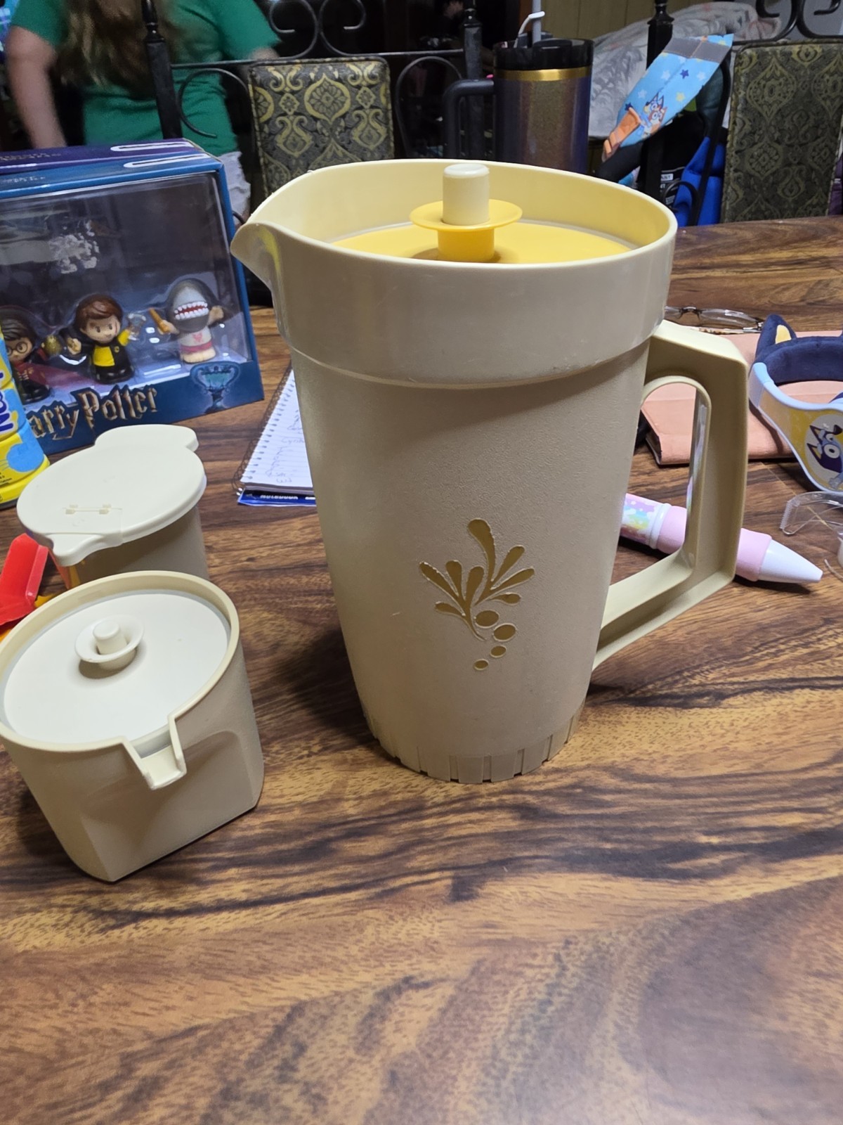 Vintage Tupperware lot Includes pitcher, spice stack, storage containers