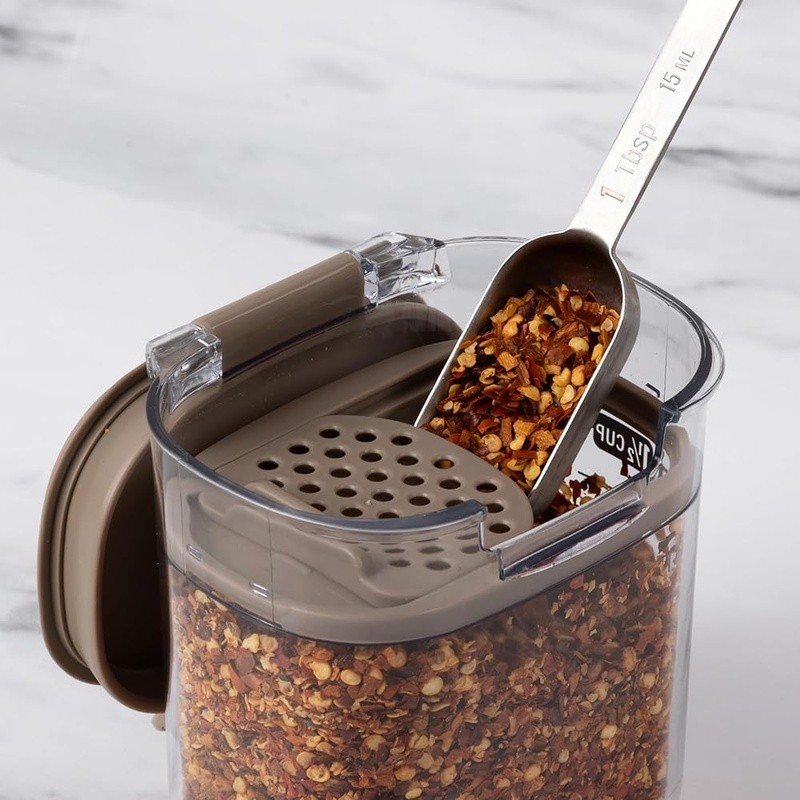 Airtight Kitchen Storage Containers W/ Magnetic Tools Baking Ingredients New