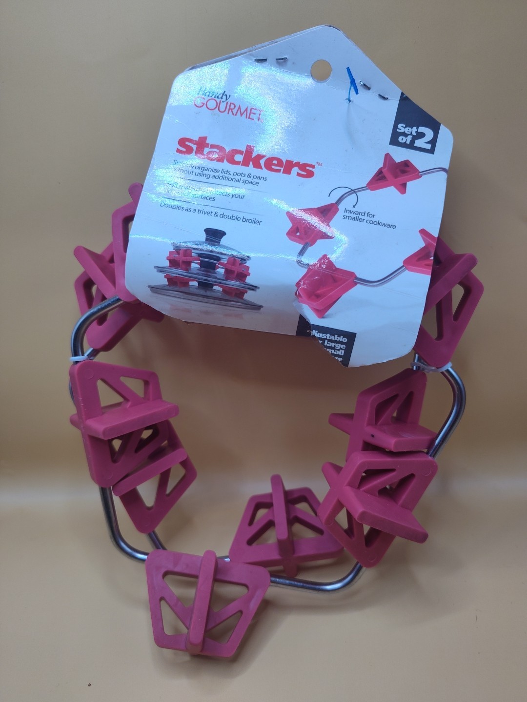 Stackers Set Of 2. Stack & Organize Lids, Pans And Pots. New With Tags Free Ship