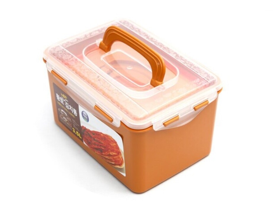 BPA Free Korean Red Clay HWANGTO Vacuum Airtight Kimchi Container 3.5L