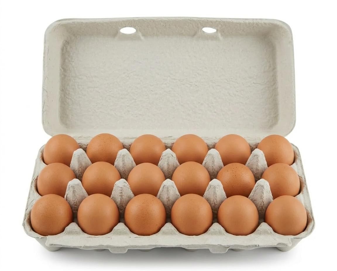 Paper Pulp Egg Cartons for 18 Eggs or Use for Crafting, Parts Storage, Easter…