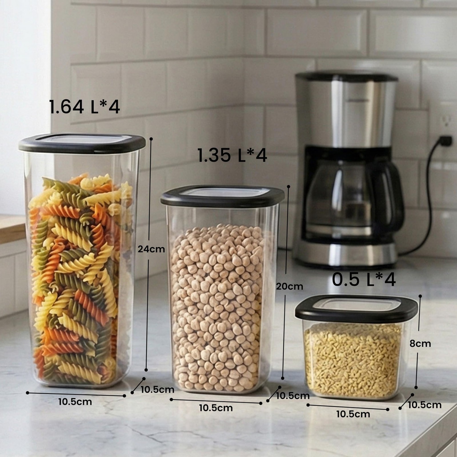 Airtight Storage Containers with Lids, Set of 12 Storage Containers, Kitchen …