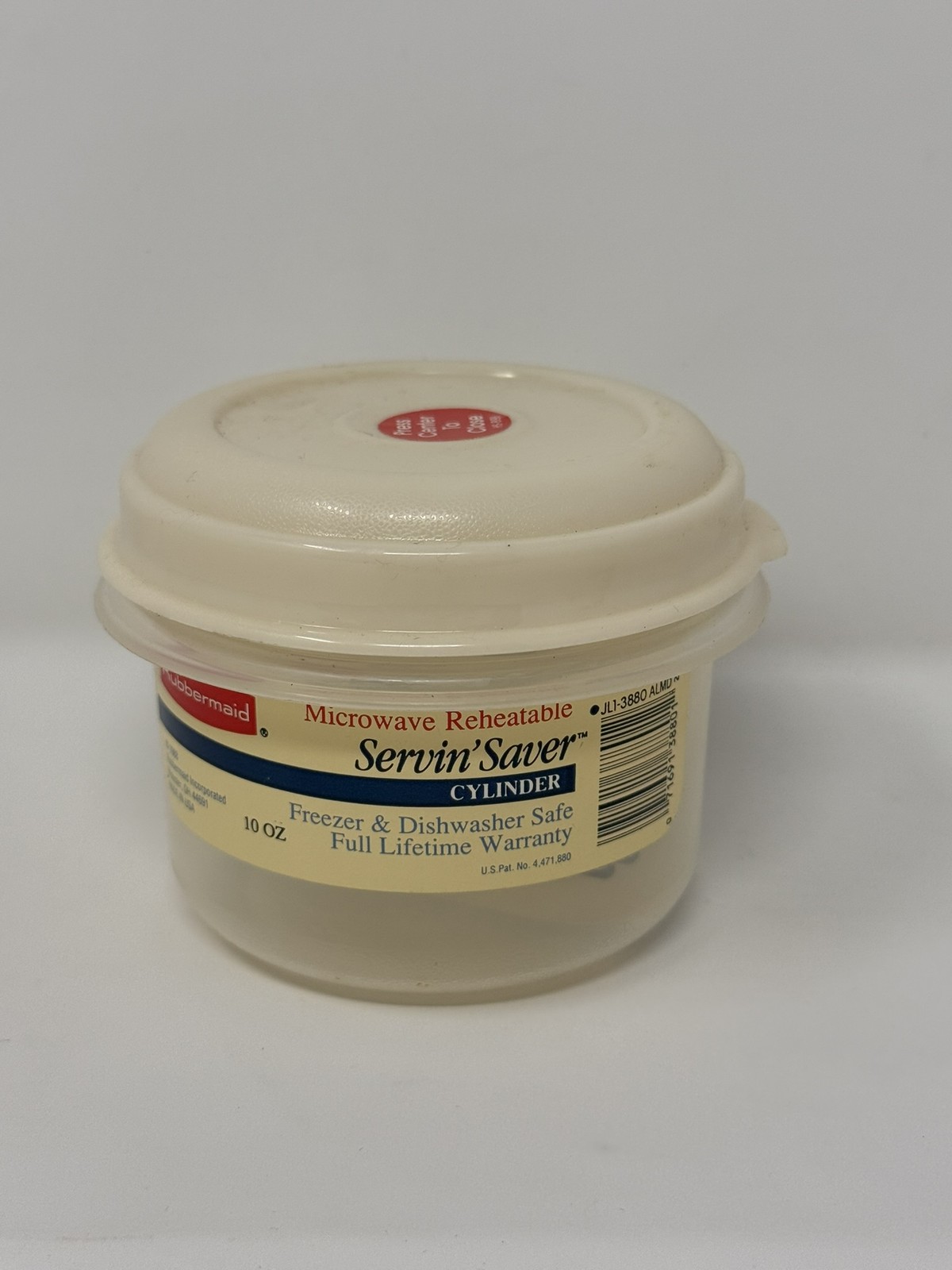 Rubbermaid Servin’ Saver 10 oz Round Food Storage Container Cylinder Microwave