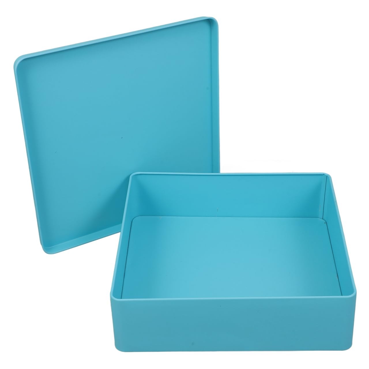 Large Square Tin Storage Box with Lid Extra Large Metal Container for Home Or…