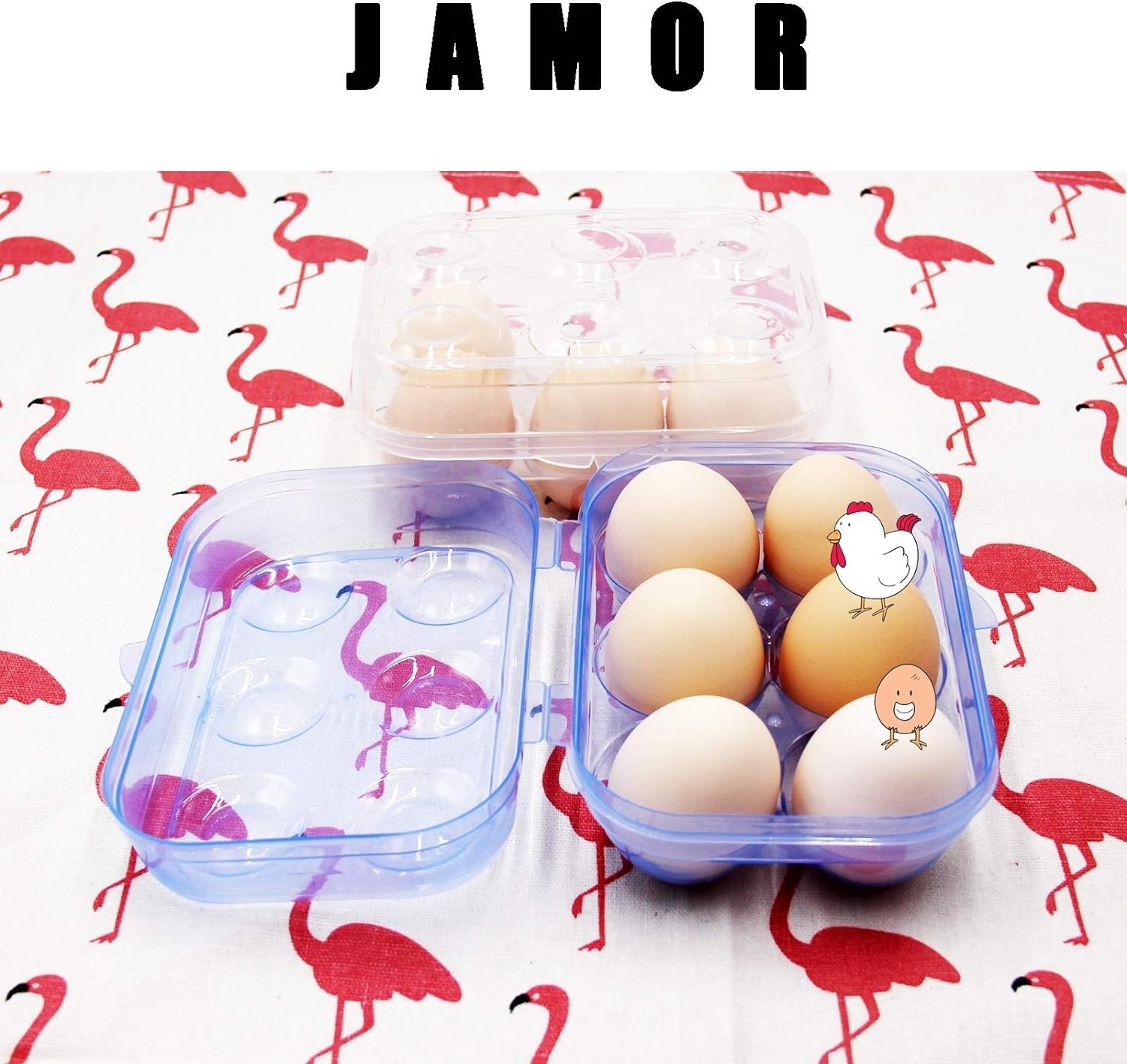 Modern 6-Grid Egg Carrier – Stackable & Portable for Camping, Picnic, Kitchen