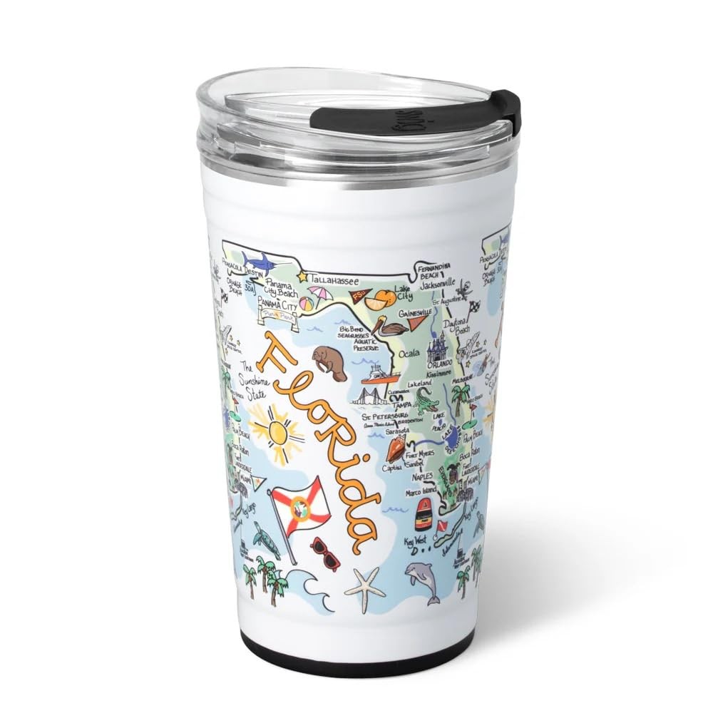 Swig Life Party Cup Stackable Insulated Travel Coffee Tumbler Ez Slider Lid Cup