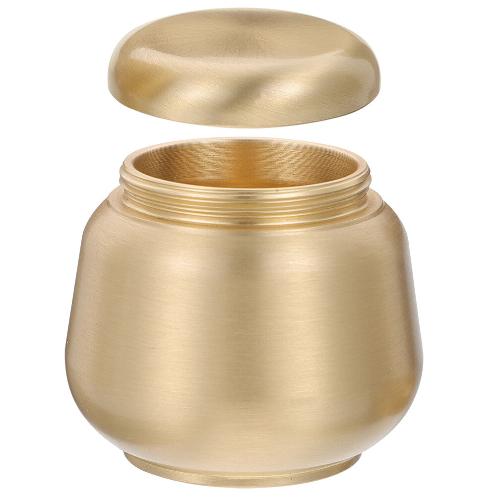 Brass Tea Container Golden Tea Can Tea Sealed Jar Multi-function Storage Jars