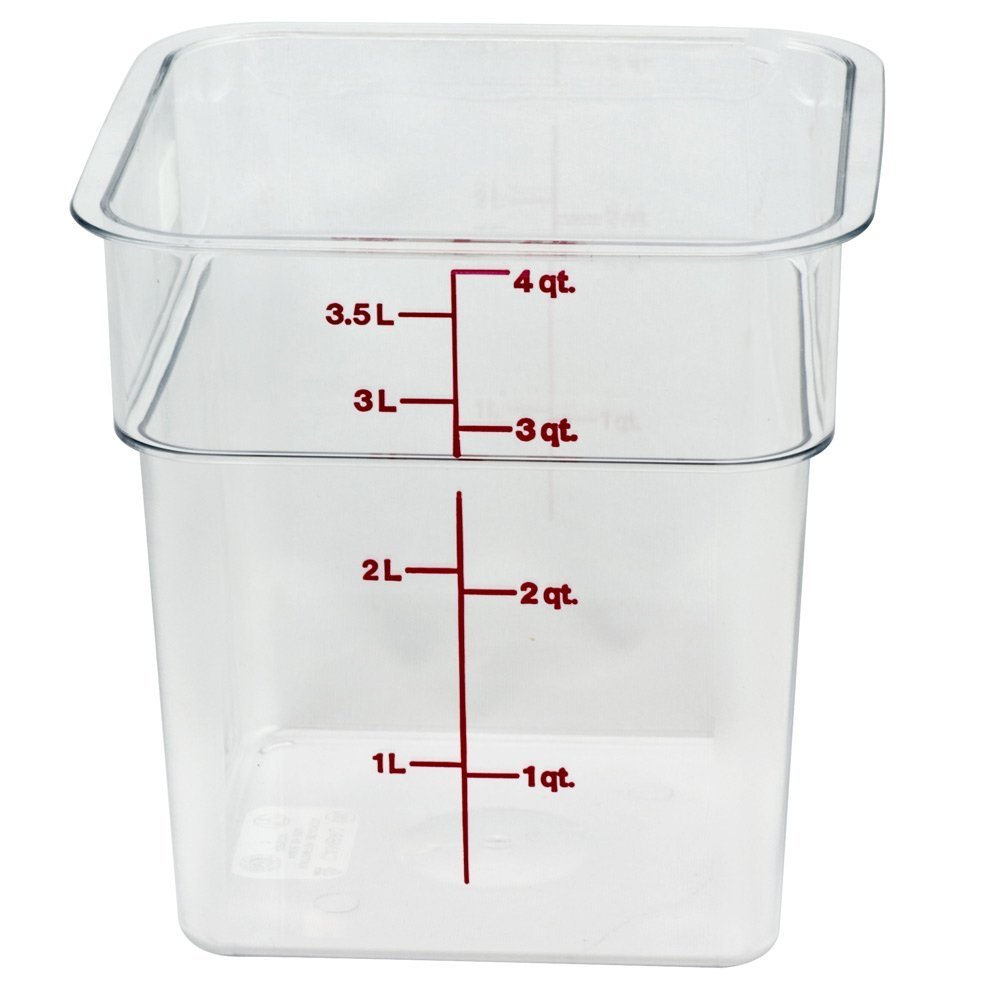 Cambro 4SFSCW135 CamSquare Square (4-Quart, Polycarbonate, NSF)