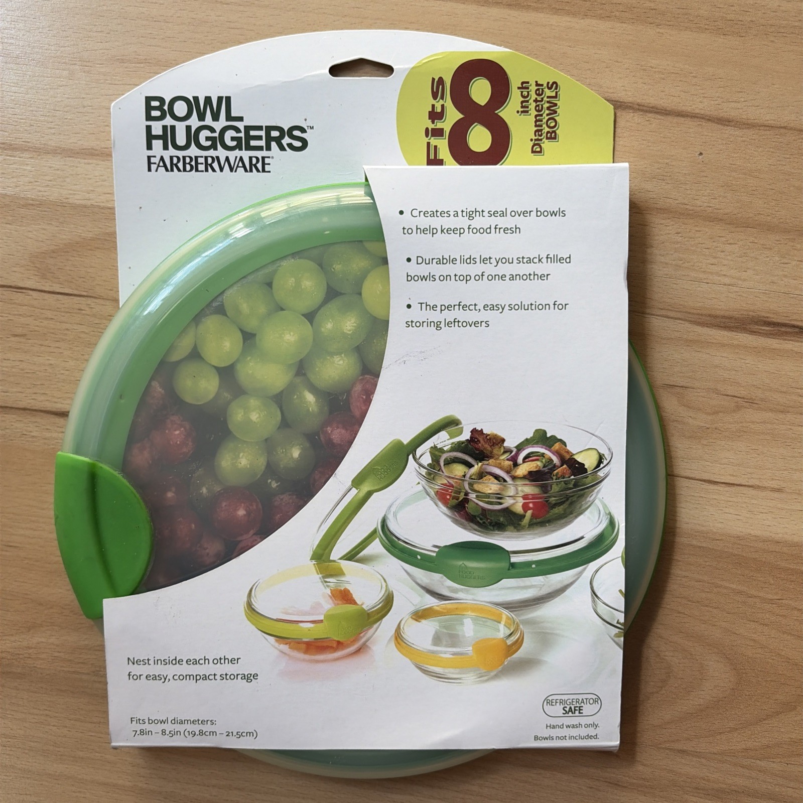 Farberware Bowl Huggers Fits 8” Diameter 5163992 Seal Keep Food Fresh Store